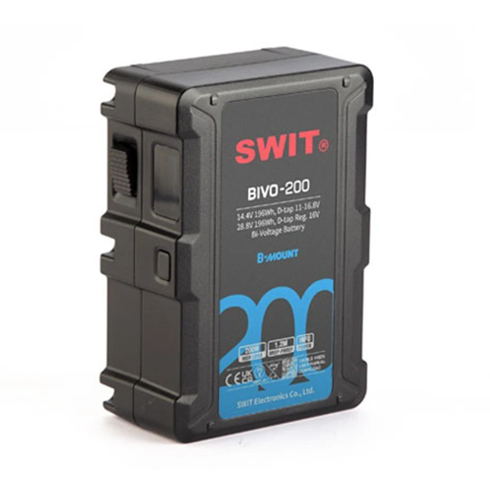 Swit 200Wh Battery With 14V/28V Arri B-Mount 16V D-taps OLED 1 Swit 200Wh Battery With 14V/28V Arri B-Mount 16V D-taps OLED