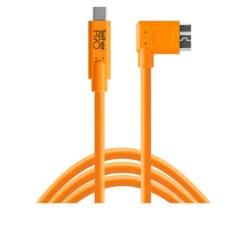 TetherPro USB-C To 3.0 Micro-B Right Angle 4.6m (Orange)