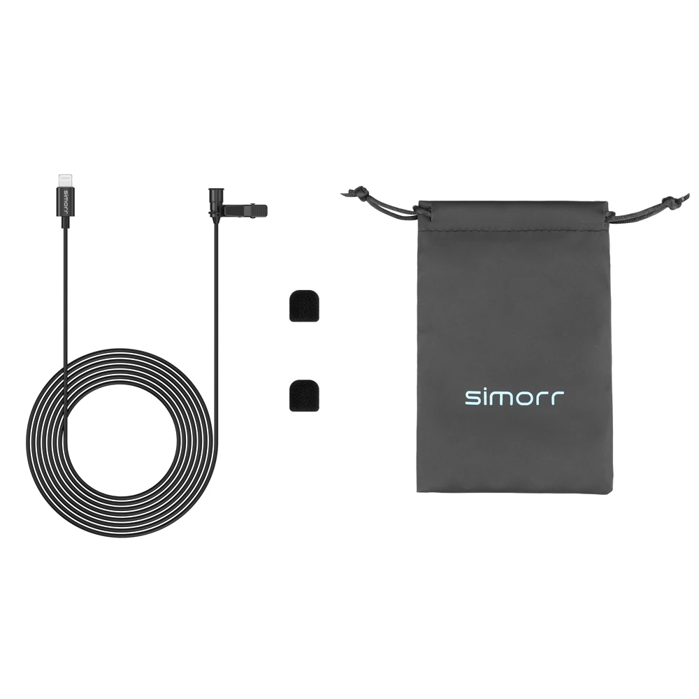 SmallRig 3453 Simorr Wave L3 Lightning Lavalier Mic Black 4 SmallRig 3453 Simorr Wave L3 Lightning Lavalier Mic Black - Image 4