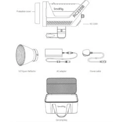SmallRig 3621 COB Lamp RC220B Bi-Colour -Cinegear Shop 1651848354798