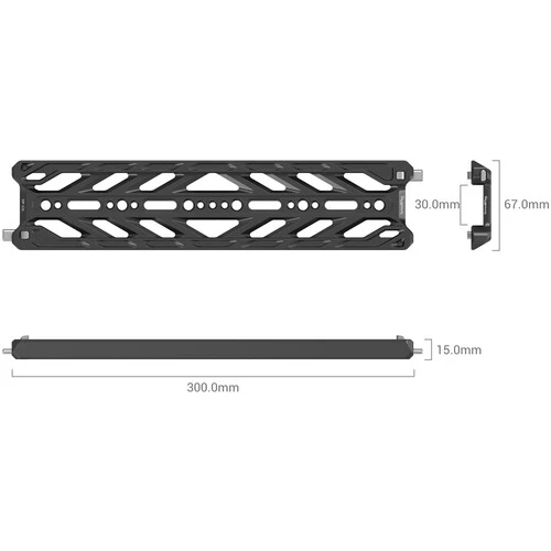 SmallRig 3771 12″ Lightweight ARRI Dovetail Plate 2 SmallRig 3771 12″ Lightweight ARRI Dovetail Plate - Image 2