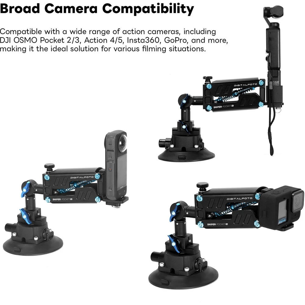 DigitalFoto SNIPER-POCKET2 Z-Axis Car Damping Spring Arm For Action Camera&OSMO POCKET 8 DigitalFoto SNIPER-POCKET2 Z-Axis Car Damping Spring Arm For Action Camera&OSMO POCKET - Image 8