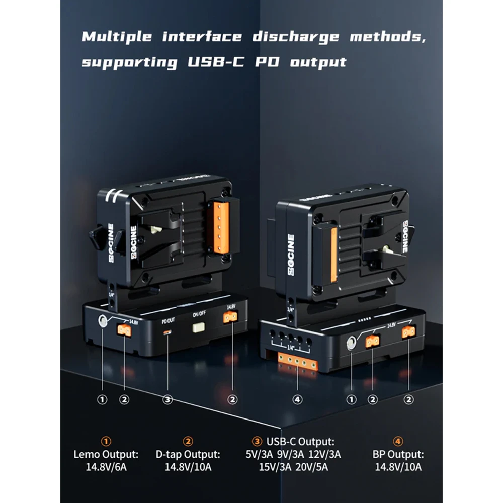 Hot Swap/Shark Fin Dual Micro V Mount Battery Plate VM-HS2 4 Hot Swap/Shark Fin Dual Micro V Mount Battery Plate VM-HS2 - Image 4