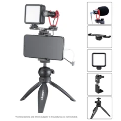 Ulanzi Smartphone Vlog Kit EXTRA: Tripod + Holder + LED + Mic -Cinegear Shop 5 8
