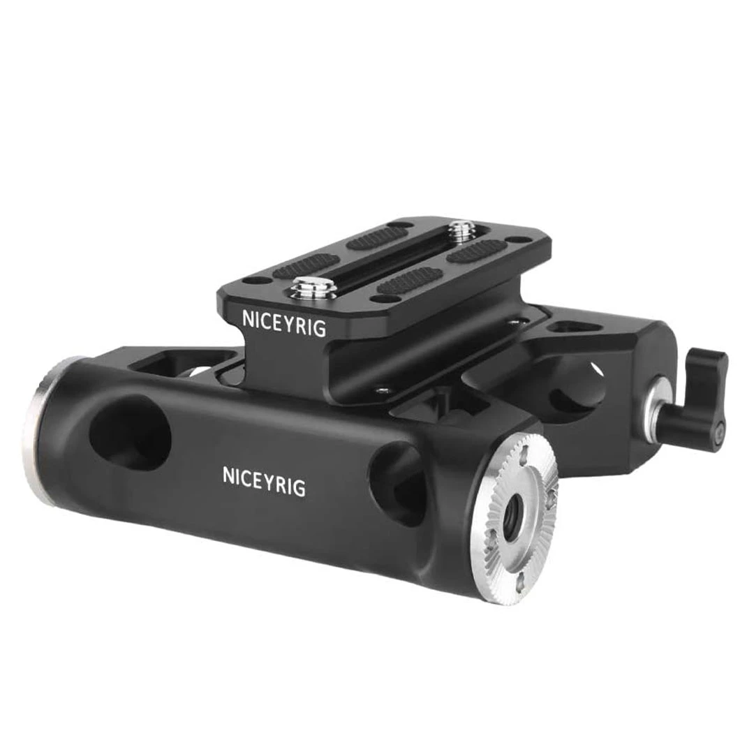 Niceyrig Riser Baseplate With ARRI Rosette Mount & 15mm Rod Clamp 1 Niceyrig Riser Baseplate With ARRI Rosette Mount & 15mm Rod Clamp