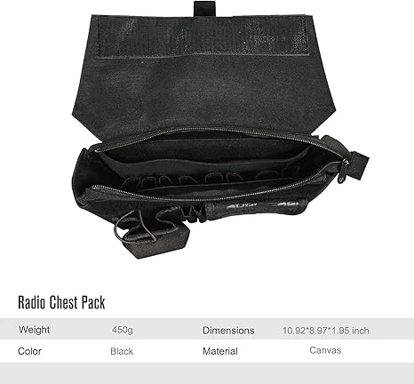 OPENMOON Radio Carry Case Chest Front Pack Pouch 5 OPENMOON Radio Carry Case Chest Front Pack Pouch - Image 5