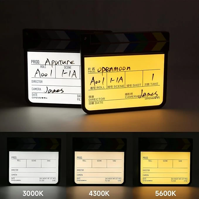 OPENMOON Clapperboard With Three Color Temperatures For Night Shooting 6 OPENMOON Clapperboard With Three Color Temperatures For Night Shooting - Image 6