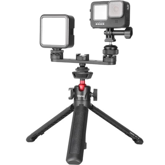 Ulanzi PT-23 Triple Cold Shoe Bracket For Tripod Of Camera 7 Ulanzi PT-23 Triple Cold Shoe Bracket For Tripod Of Camera - Image 7