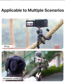 Ulanzi Octopus Vlog Kit: Tripod Phone Holder Mic + Lamp 11 Ulanzi Octopus Vlog Kit: Tripod Phone Holder Mic + Lamp -Cinegear Shop 82a3 dfa6 4725 a813 3ea24e15364c bddbd246 b0b0 4a15 88a7 ee982b6bdc63