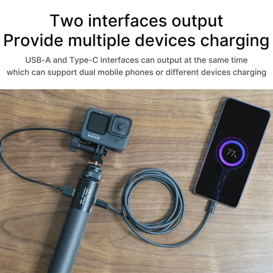 Ulanzi BG-3 Powerbank Grip 10.000 MAh W/ Tripod 11 Ulanzi BG-3 Powerbank Grip 10.000 MAh W/ Tripod - Image 11