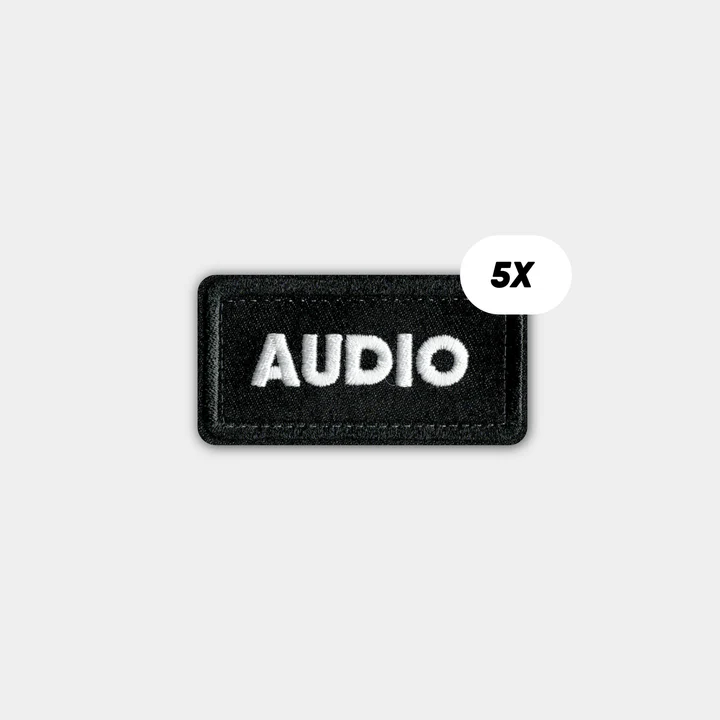 CRDBAG Single Patches “AUDIO” 5 PCS 1 CRDBAG Single Patches “AUDIO” 5 PCS