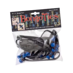 Bongo Ties BLUE & BLACK “Azure” -10 Pack “Style-D”