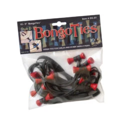 Bongo Ties RED & BLACK “Lava” – 10 Pack “Style-D”