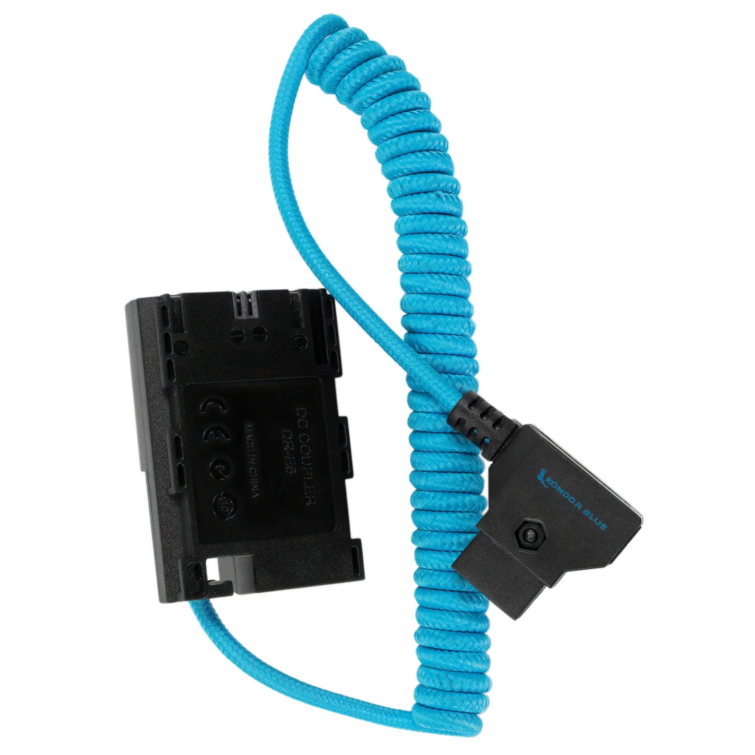 Kondor Blue D-Tap To Canon LPE6 Dummy Battery Cable 1 Kondor Blue D-Tap To Canon LPE6 Dummy Battery Cable