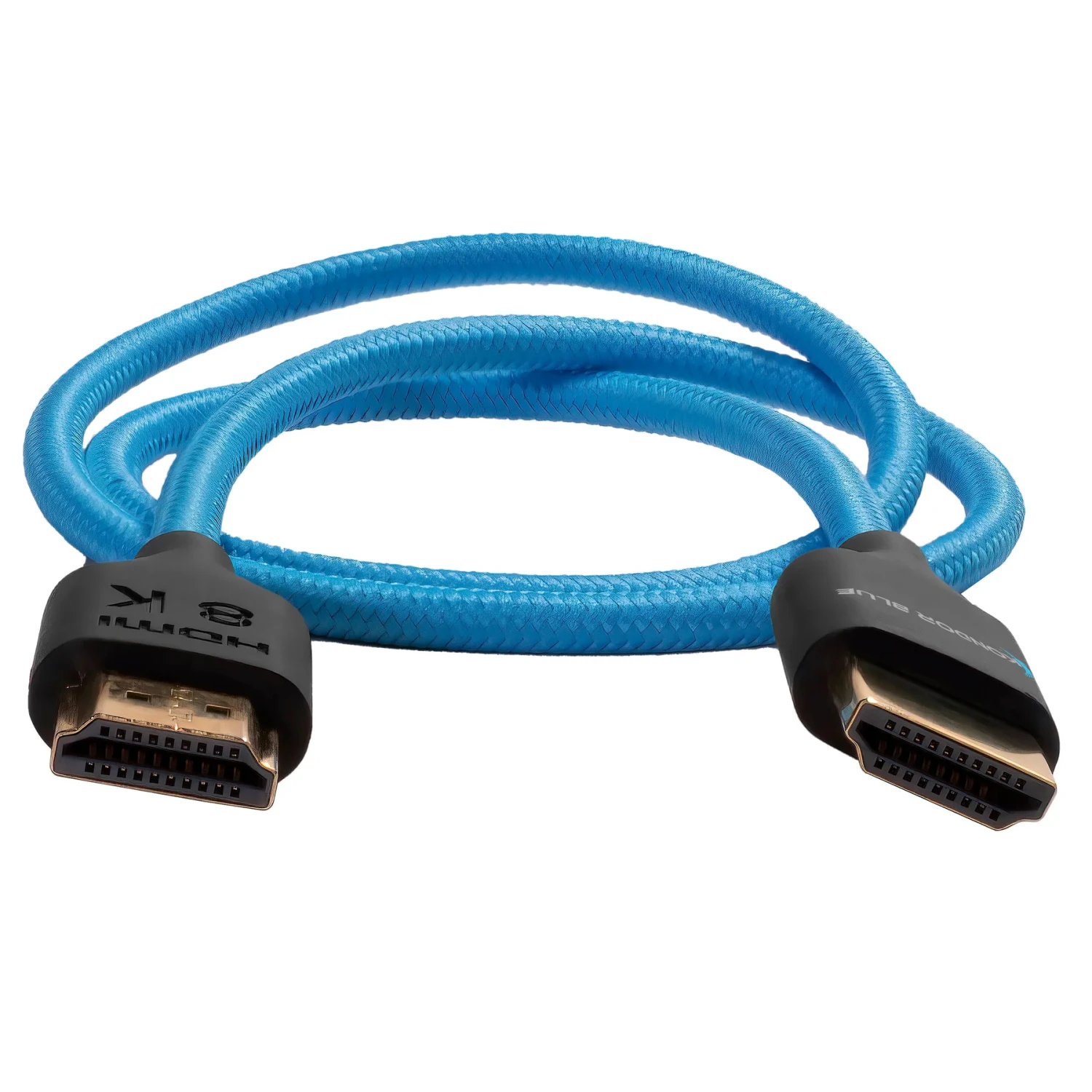 Kondor Blue 2ft HDMI 2.0 Braided Blue Cable 2 Kondor Blue 2ft HDMI 2.0 Braided Blue Cable - Image 2