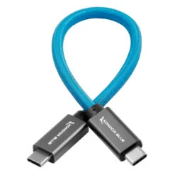 Kondor Blue USB C To USB C High Speed Cable For SSD Recording – Right Angle (8.5)” 12 Kondor Blue USB C To USB C High Speed Cable For SSD Recording – Right Angle (8.5)” -Cinegear Shop KON USBC scaled 1