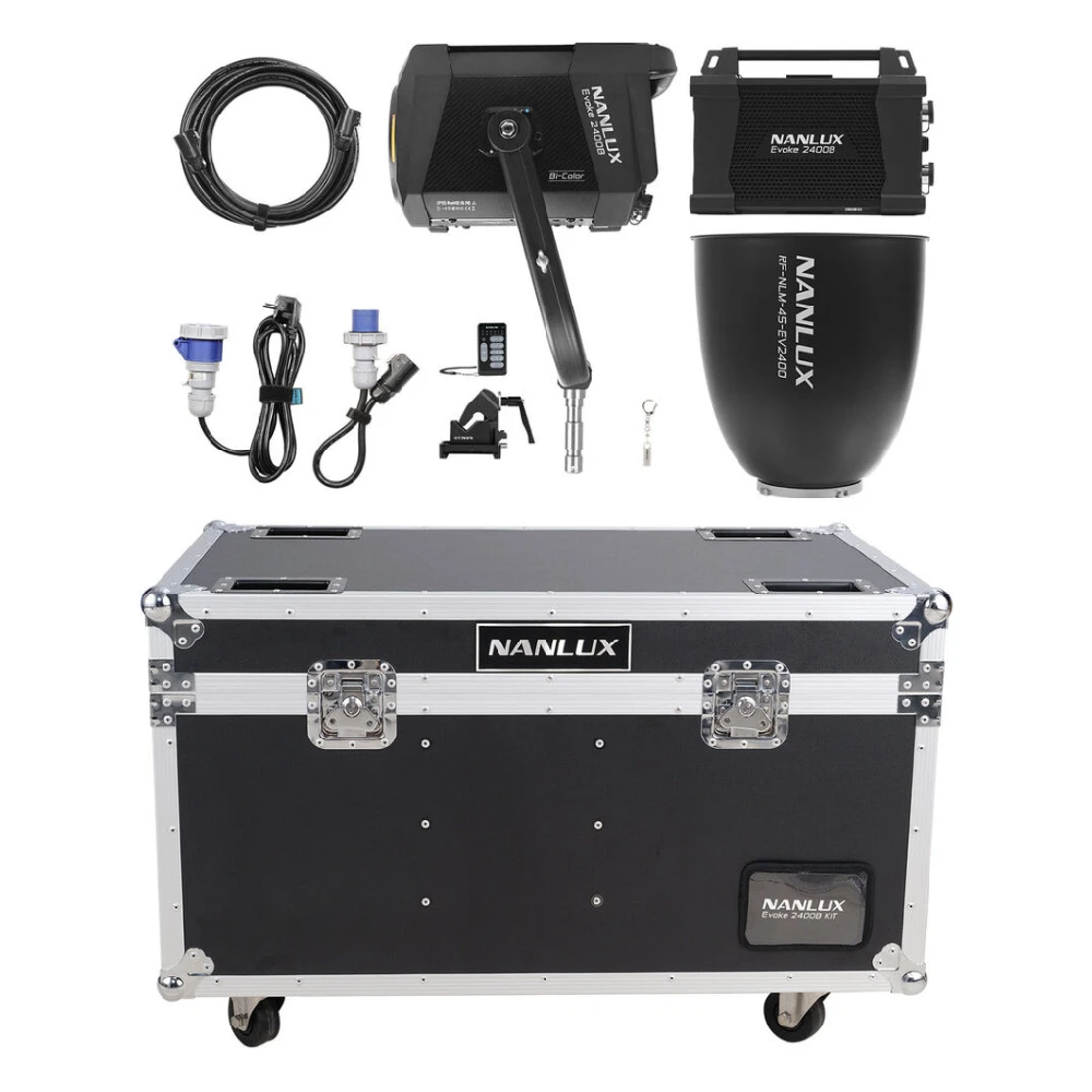 Nanlux Evoke 2400B Bi-Color Spot Light With 45 Degrees Reflector And Full System Flight Case 1 Nanlux Evoke 2400B Bi-Color Spot Light With 45 Degrees Reflector And Full System Flight Case