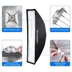 Selens Quick-Folding Strip Softbox -Cinegear Shop Quick Folding 4 1 1728x