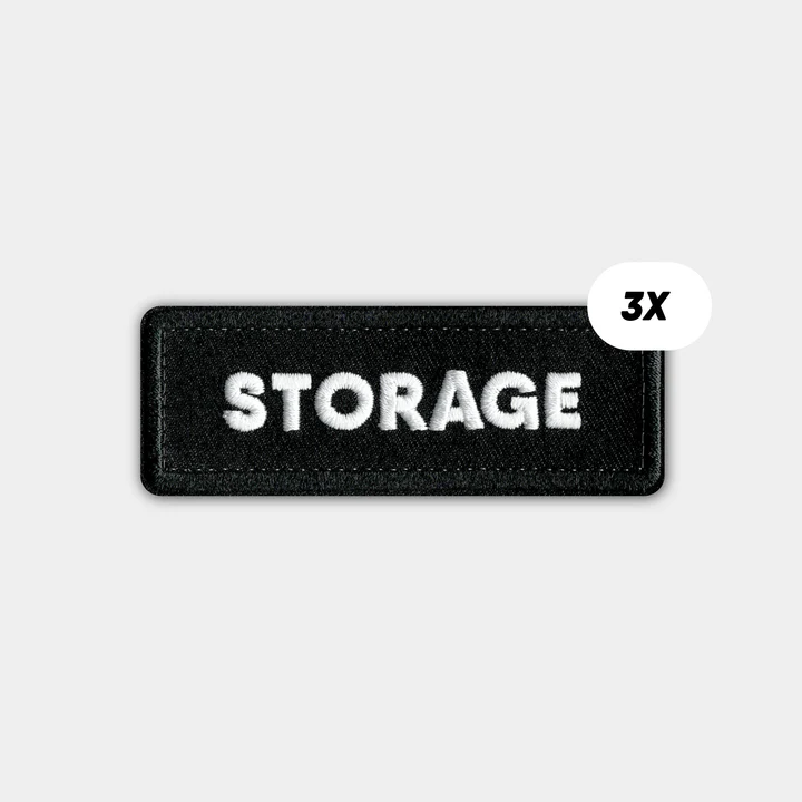 CRDBAG Single Patches “STORAGE” 3 PCS 1 CRDBAG Single Patches “STORAGE” 3 PCS