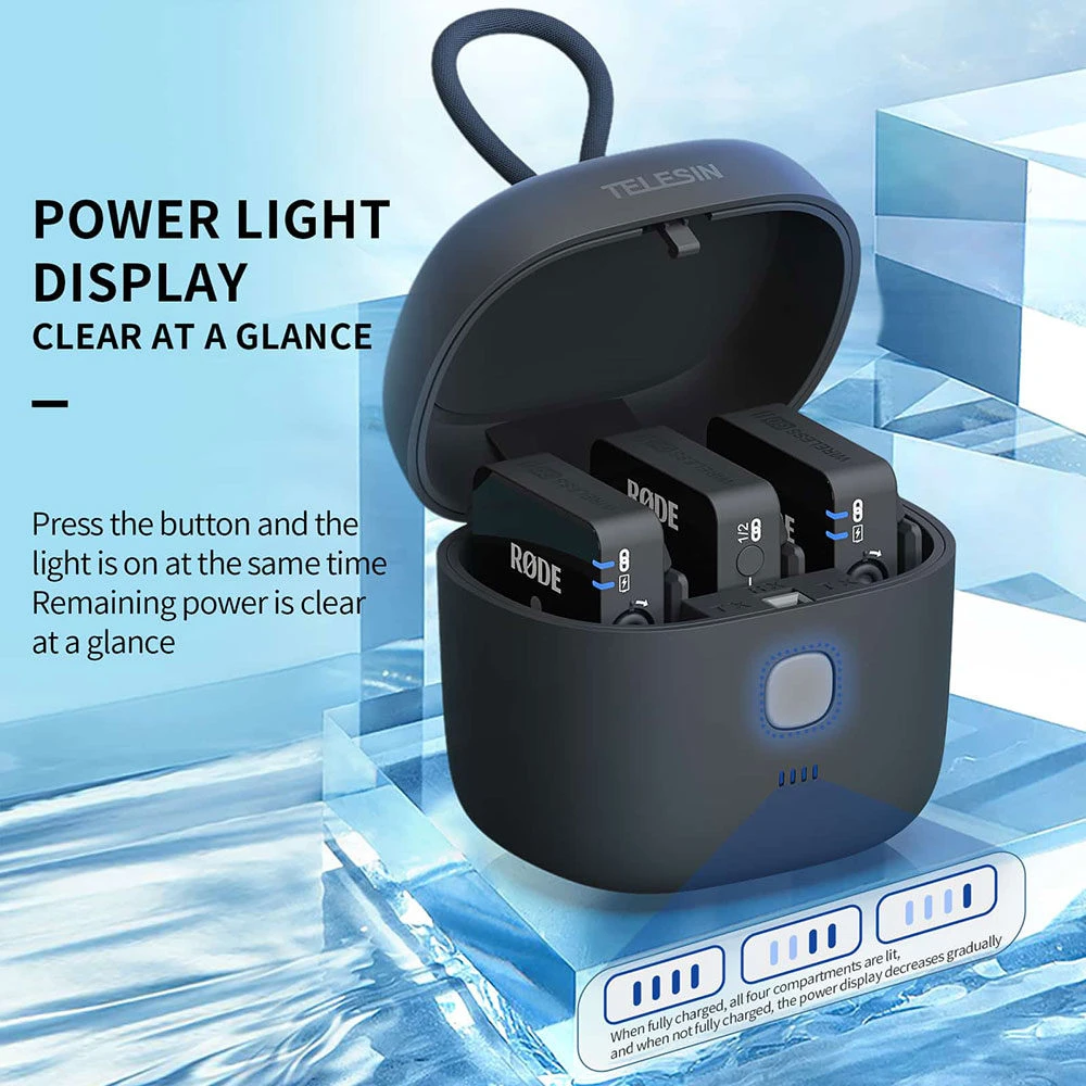 Telesin Charging Box For RODE Wireless Go & Go II 11 Telesin Charging Box For RODE Wireless Go & Go II - Image 11