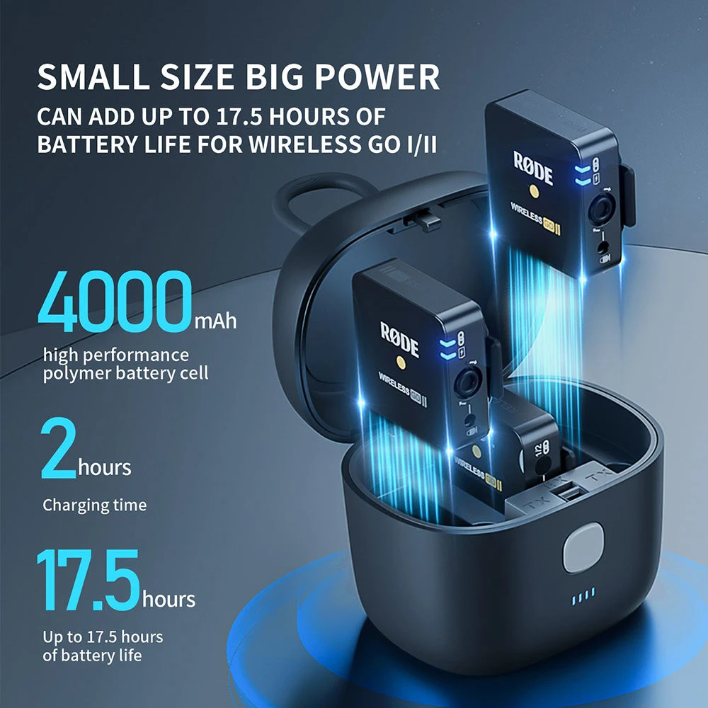 Telesin Charging Box For RODE Wireless Go & Go II 8 Telesin Charging Box For RODE Wireless Go & Go II - Image 8