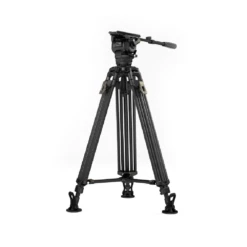 Tilta 75mm Cine Fluid Head With 2-Stage One Touch Carbon Fiber Tripod Legs (12KG) Space Gray