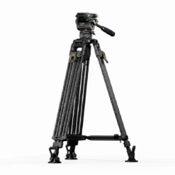 Tilta 75mm Cine Fluid Head With 2-Stage One Touch Carbon Fiber Tripod Legs (8KG) Space Gray