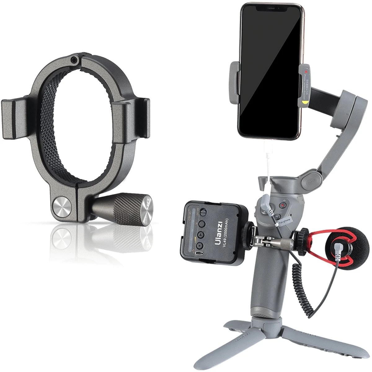 Ulanzi Uurig R037 Double Cold Shoe-Houder For Osmo Mobile 1 Ulanzi Uurig R037 Double Cold Shoe-Houder For Osmo Mobile