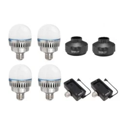 COMBO Pavobulb 4-Kit + Base & Battery Adapters