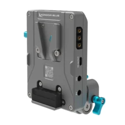 V-MOUNT PRO BATTERY PLATE WITH SWIVELING ROD BLOCK – SPACE GRAY