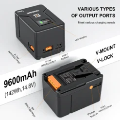 ZGCINE V160 142Wh V-Mount Battery (9600mAh) -Cinegear Shop fc31b0e4f5622e4aa42bcc7aed5aed50