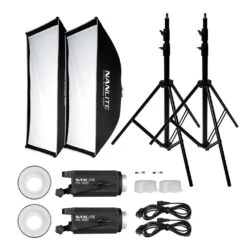 Nanlite FS-300 AC LED Monolight Dual Kit (w/ Light Stand And Softbox)