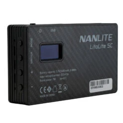 Nanlite LitoLite 5C RGBWW LED Pocket Light (w/ Battery) 6 Nanlite LitoLite 5C RGBWW LED Pocket Light (w/ Battery) -Cinegear Shop nl ll5c back glamour