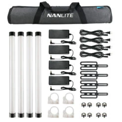 Nanlite PavoTube II 15X RGB LED Pixel Tube Light Quad Kit (w/ Battery)