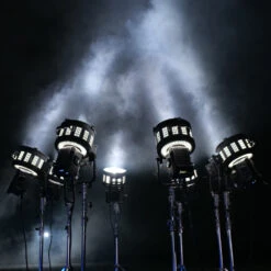 Nanlux Evoke 1200 Spot Light -Cinegear Shop nx evoke12 usecase oblique close tripods