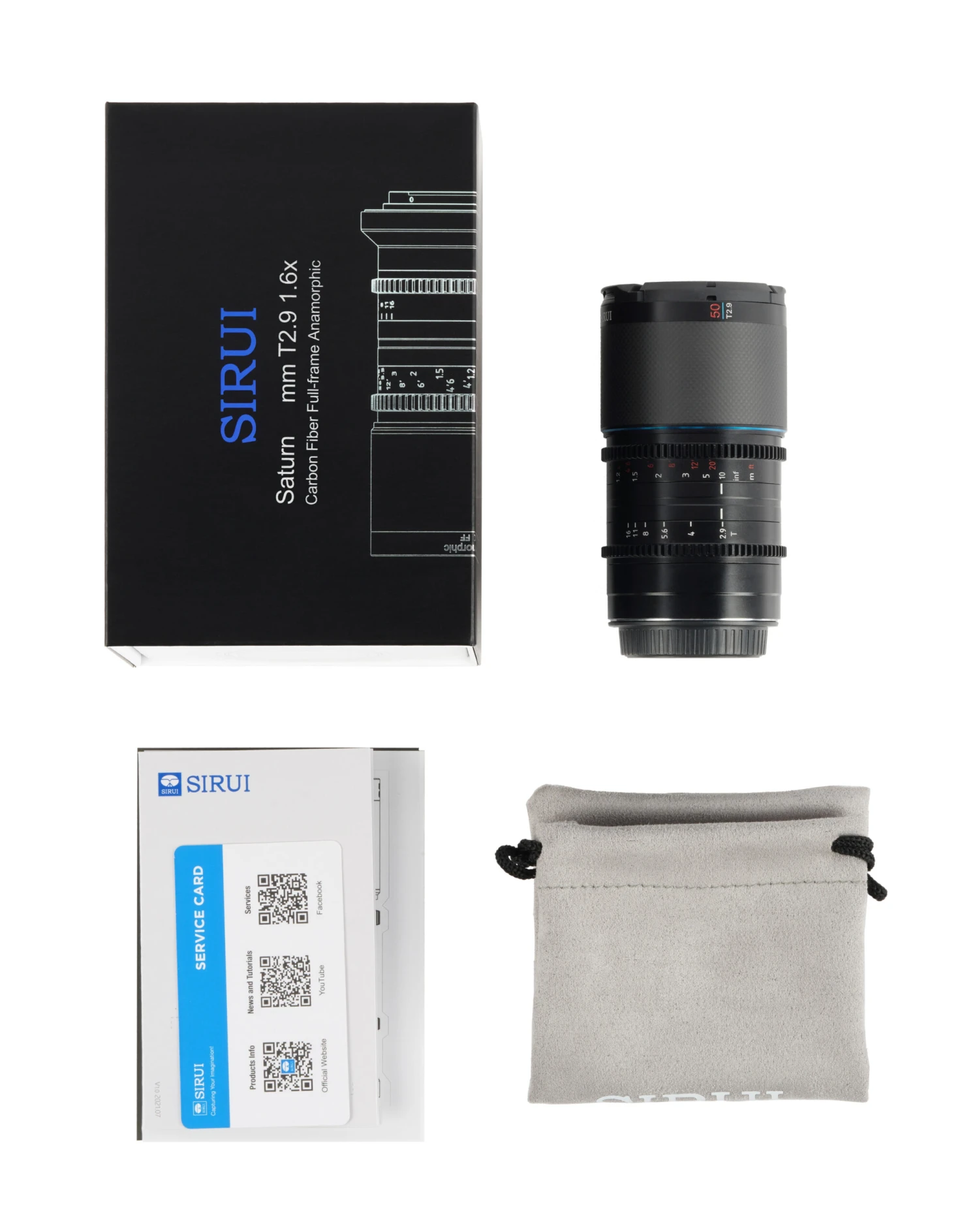 Sirui 50mm T2.9 Blue Flare 1.6X FF Anamorphic Z Mount (Carbon Fiber) 6 Sirui 50mm T2.9 Blue Flare 1.6X FF Anamorphic Z Mount (Carbon Fiber) - Image 6