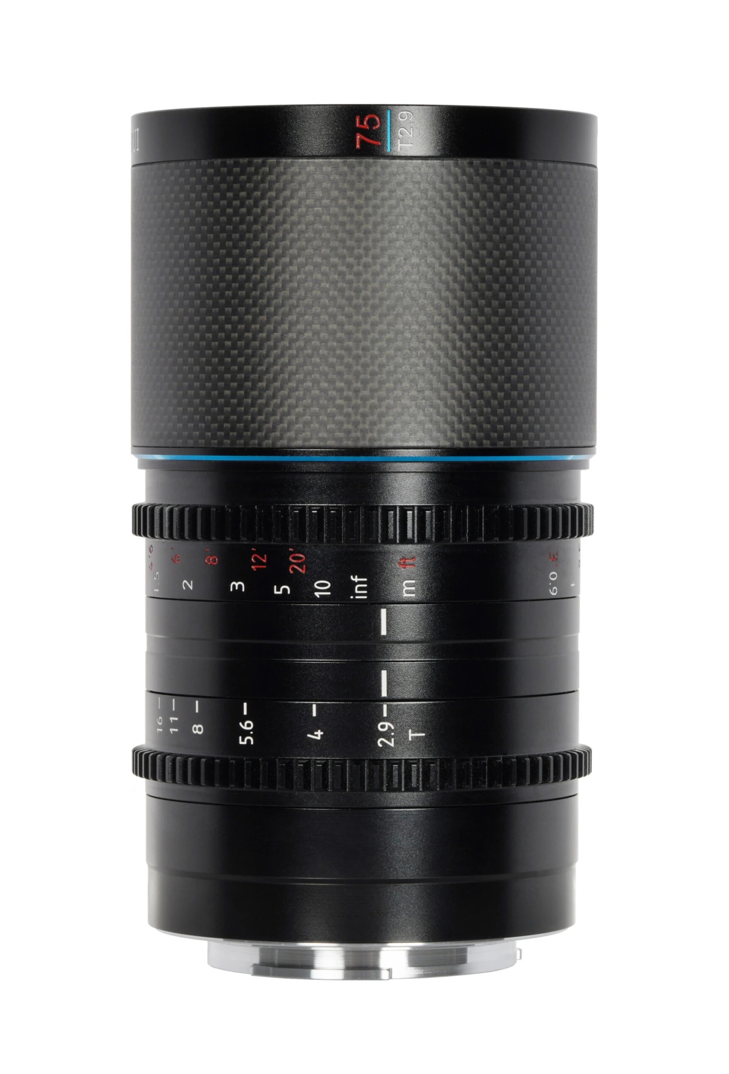 Sirui 75mm T2.9 Blue Flare 1.6X FF Anamorphic Z Mount (Carbon Fiber) 2 Sirui 75mm T2.9 Blue Flare 1.6X FF Anamorphic Z Mount (Carbon Fiber) - Image 2