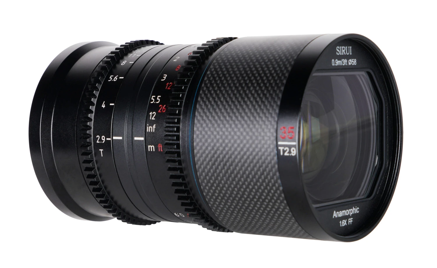 Sirui 35mm T2.9 Neutral Flare 1.6x FF Anamorphic RF Mount (Carbon Fiber) 5 Sirui 35mm T2.9 Neutral Flare 1.6x FF Anamorphic RF Mount (Carbon Fiber) - Image 5