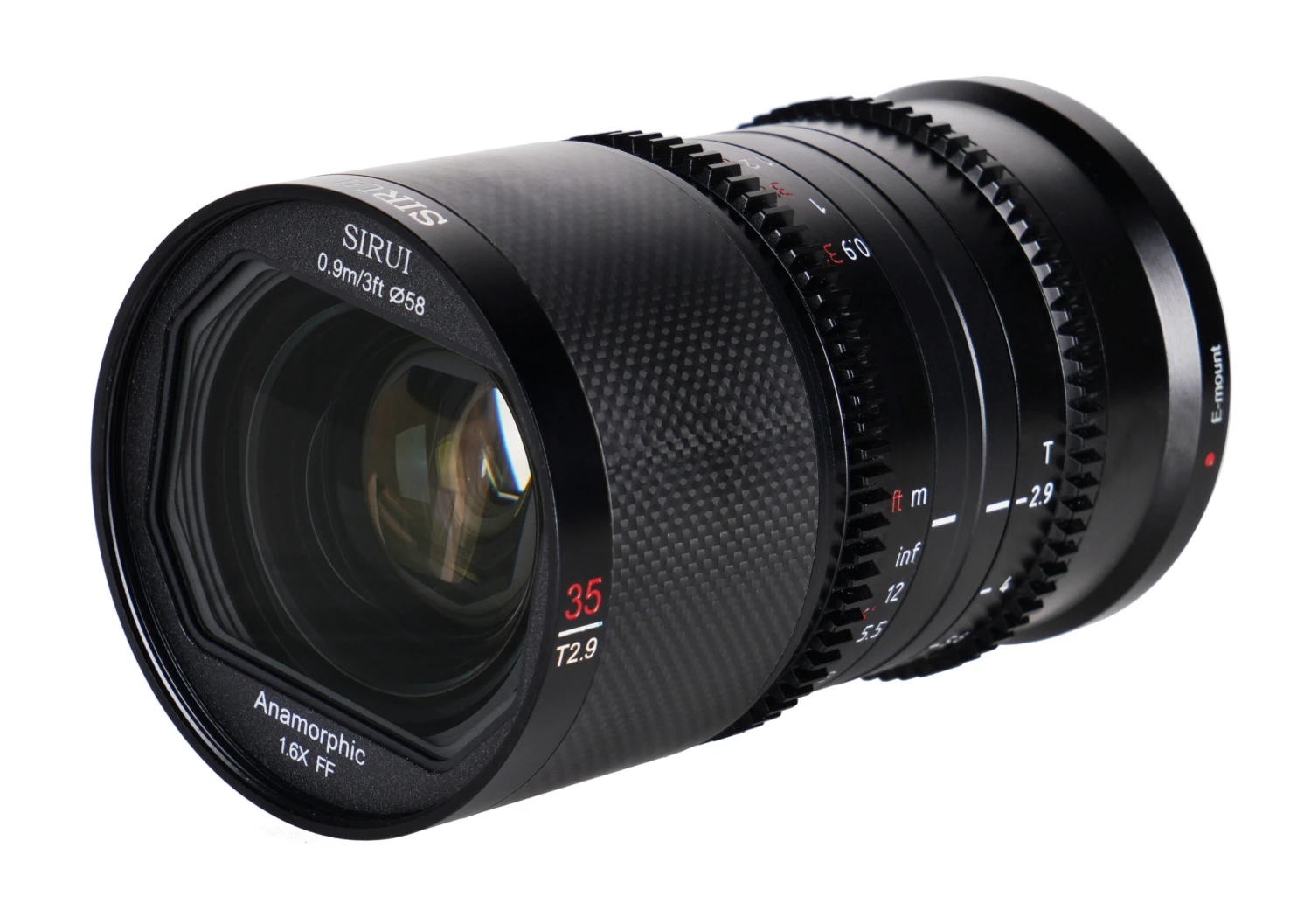 Sirui 35mm T2.9 Blue Flare 1.6X FF Anamorphic L Mount (Carbon Fiber) 3 Sirui 35mm T2.9 Blue Flare 1.6X FF Anamorphic L Mount (Carbon Fiber) - Image 3