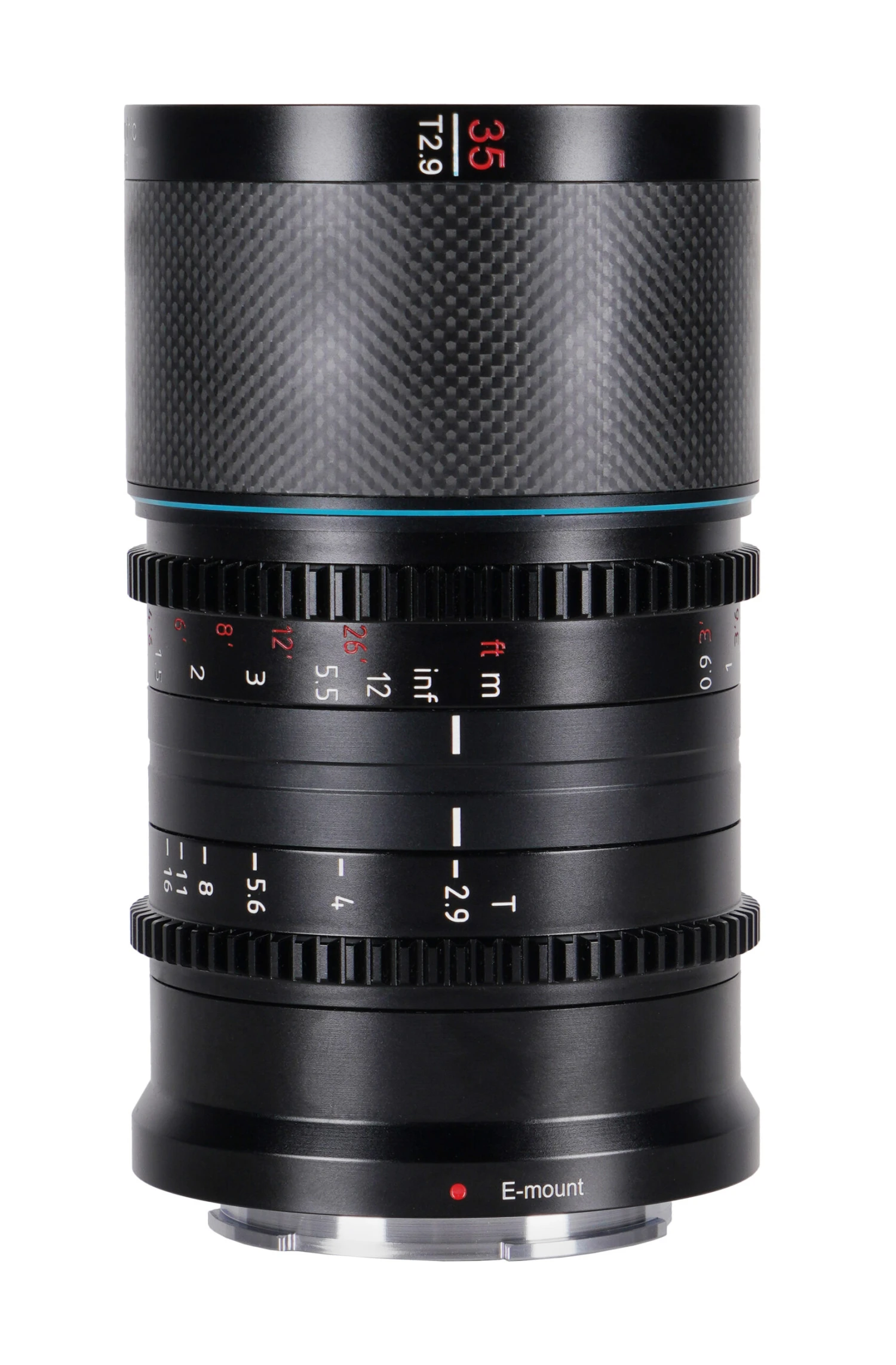 Sirui 35mm T2.9 Blue Flare 1.6X FF Anamorphic X Mount (Carbon Fiber) 2 Sirui 35mm T2.9 Blue Flare 1.6X FF Anamorphic X Mount (Carbon Fiber) - Image 2